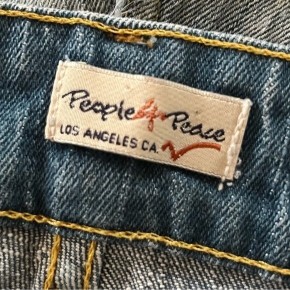 PEOPLE FOR PEACE BOHO PAISLEY EMBROIDERED LOW RISE BOOTCUT JEANS SIZE 30 - Picture 12 of 13